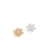 Cuentas espaciadoras de copo de nieve con agujero pasante, incrustadas con circonita, chapadas en oro de 14k que conserva el color, cristal, pulsera de perlas hecha a mano para DIY, accesorios de joyería para abalorios