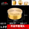 Tapón de Tubería de Agua de Cobre Puro, Tapa Roscada, Tapón para Agujero de Pared, Tapón Ciego de Cuatro Puntos, Tapa de Tubería, 1/2 Pulgada, 3/4 Pulgada, Tapa de Tapón Roscado Interno y Externo