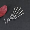 Pendientes largos con borlas estilo cloisonné estilo chino vintage de plata S925 de Golden Deer King, pendientes rojos del sur para mujer, venta al por mayor