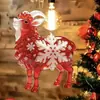 2027 Zodíaco de Ano Novo Ovelha Pingente Acrílico Plano Natal Ano Novo Ovelhinha Enfeite Decoração de Árvore de Natal Chave