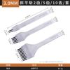 2.7/3/3.38/3.85mm acero blanco Cincel francés Cincel plano oblicuo Cincel europeo Herramientas de punzonado de cuero hechas a mano para bricolaje