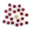 Vendas Diretas da Fábrica Recipiente Girassol Redondo Camada Dupla Flor Diamante DIY Laço Bolsa de Sapato Acessórios de Vestuário Acessórios Diamante Garra