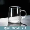 Taza de Vidrio Resistente al Calor de Borosilicato Casual con Asa Taza para Té Verde Apta para Microondas Taza de Agua para Sala de Estar Taza de Leche