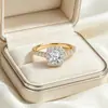Anillo de Mujer con Pedrería 2026 Chapado en Oro de 18k Anillo para el Dedo Fabricante Directo de Joyería de Comercio Exterior Europeo y Americano Venta al por Mayor de Joyería