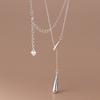 Collar con colgante de gota de plata esterlina S925 de Nalan, diseño de estilo ins, joyería de cuello ajustable para mujer Y00235