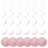 Decoraciones de guirnaldas PET transfronterizas, adornos colgantes en espiral de PVC, accesorios para crear ambiente, suministros para pared de fondo de compromiso en varios colores