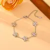 Metal Margarita Pequeña Acero Inoxidable Nuevo Diseño Simple Flor de Ciruelo Planta Pulsera Collar traje Damas Lujo alta calidad