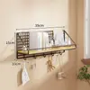 Estante de almacenamiento de pared para dormitorio, habitación de estudiante, litera, cesta colgante de pared sin perforación para aperitivos y artículos varios