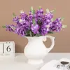 Ramo Artificial Estilo Europeo de Jacinto de 5 Ramas Delphinium Arreglo Floral de Mesa para Bodas Fotografía Comercial Materiales Florales Decorativos Venta al por Mayor