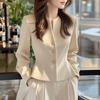 Comércio exterior pedido original Negócios Desgaste Ocasião Formal Camisa Camisa Feminina Manga Comprida Estilo Francês Cintura Emagrecimento Outono Top