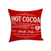 Funda de almohada roja de Navidad Funda de almohada con estampado de letras de lino de imitación navideño Funda de cojín decorativa para sofá sala de estar