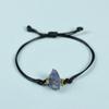 Pulsera de cuerda de cuero con piedras originales mixtas de cristal natural, hecha a mano, de Amazon, con cristales rosas, nueva y gran oferta.