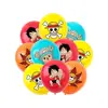 One piece Luffy tema decoração de festa de aniversário balão puxar bandeira banner bolo inserir adereços suprimentos