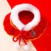 Babero de toalla antideslizante para gato, collar de punto hecho a mano, bufanda decorativa para mascotas de Año Nuevo, accesorios de punto, collar para cachorro