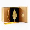 Marcador de Página Metálico Vazado Folha de Ginkgo, Simples e Requintado, Fornecimento Amazon, Pequeno Fresco e Estilo Chinês Clássico