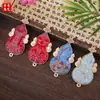 Novo Ornamento Pendente de Bordado Dupla Face de Abóbora e Cavalo em Brocado Song Estilo Chinês DIY Pulseira Pingente Acabado Acessório Venda por Atacado