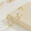 Anillo de lujo con diamantes, cobre y circón, ideal como regalo de San Valentín, para parejas, de gran venta transfronteriza en Oriente Medio.