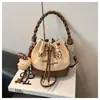 Bolso Cruzado Casual de Moda y Sencillo para Ir al Trabajo, Nuevo Modelo 2026 para Mujer, Bolso Saco con Cordón de Diseño Nicho Coreano