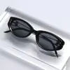 Nuevas Gafas de Sol de Ojo de Gato a la Moda, Gafas de Sol con Patas de Metal Estilo Coreano para Protección Solar, Gafas de Sol de Alta Gama de Moda Imprescindibles para Salir a la Calle