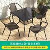 Mesa e cadeira ao ar livre Cadeira de vime Lazer ao ar livre Conjunto de três peças Jardim Terraço Ferro de engomar Pátio Varanda Assento Combinação Mesinha pequena