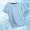 En Stock del FabricanteCamiseta de Secado Rápido, Camiseta de Manga Corta de Seda de Hielo de Secado Rápido, Manga Corta de Seda de Hielo, Manga Corta de Verano, Manga Corta con Cuello Redondo
