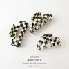 Moda Estilo Coreano Cuadros Mismo Estilo Pinza Súper Grande Pinza para Cabello Estampado Leopardo Acetato Accesorios para el Cabello Pinza Sencilla para el Cabello Pinza para Cola de Caballo Accesorios para el Cabello