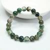 Pulsera de Ágata Acuática Natural Guan Yu con Flores Flotantes, Pulsera de Calcedonia, Cristal Verde para Mujer, Venta al por Mayor de Fábrica S4042304