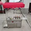 Estufa de Gas del Fabricante, Teppanyaki, Carrito de Comida Callejera Nocturna, Freidora, Carrito Multifuncional para Puesto, Equipo Estándar para Tofu Frito y Arroz Frito
