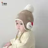 Gorro de Bebé Otoño e Invierno para Bebé Niño Gorro Engrosado Cálido con Protección para las Orejas Gorro de Lana Tejido para Salidas de Invierno de Bebé Niña