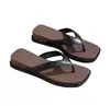 Nuevas chanclas de cuña con plataforma gruesa para mujer, sandalias retro de alta gama para exteriores, chanclas de dedo para vacaciones en la playa, venta al por mayor