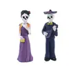 Nuevos Productos Transfronterizos Decoraciones de Halloween Calavera Ins Caballero Novia Adornos de Resina Pareja Decoraciones de Halloween