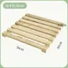 Base de Bandeja Cuadrada Gruesa de Madera Maciza Móvil para Maceta de Balcón Uso en Exteriores con Protección Solar y Ruedas Universales
