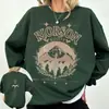 Moletom Transfronteiriço Tamanho Europeu Transfronteiriço Gola Redonda Com Pelúcia Interna Galáxia Monte Fuji Casual Masculino Solto Estampado Tamanho Europeu