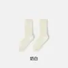 Calcetines de Verano hasta la Pantorrilla para Mujer, Calcetines Finos de Malla Transpirables con Felpa, Calcetines Populares Estilo Miumiu, Calcetines de Encaje sin Costuras para el Postparto