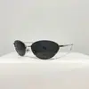 Gafas de Sol Metálicas Ojo de Gato con Sentido Tecnológico Retro Futuro para Mujer, Gafas de Sol de Forma Cóncava Anti-UV para Hombre, Textura Moderna