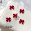 Acessórios para Unhas com Laço Aveludado Outono e Inverno Acessórios de Gravata Borboleta Maillard Decoração de Unhas Mista de Pelúcia e Resina