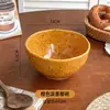 Estilo Ins Coreano Tigela de Tinta Salpicada Cerâmica Retro Tigela para Frutas Iogurte Cereal Café da Manhã Tigela Grande de Arroz Tigela de Sobremesa Conjunto