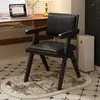 Silla de comedor estilo wabi-sabi, silla de uso doméstico de imitación madera, silla con respaldo de cojín suave estilo francés, silla para té de balcón, silla vintage Chandigarh