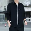 Camisa de Veludo Cotelê 100% Algodão Masculina Outono/Inverno Manga Longa Estilo Workwear Toda em Algodão Camisa Solta Roupa Externa Casual Masculina Homem