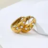 Aretes de Acero de Titanio en Forma de U de Moda Versátiles Estilo Ins Nuevo de Verano para Mujer, Aretes de Acero Inoxidable Incrustados con Diamantes, Accesorios para Orejas de Moda al por Mayor