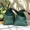 Bolsa de Veludo com Cordão Bege para Joias Armazenamento à Prova de Poeira para Joias e Artesanato