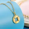 Nuevo Collar de Moneda de Cobre con Hielo Picado Diseño de Personalidad Exquisito Alto Sentido de Gama Moda de Lujo Ligero Collar Colgante Joyería Mujeres