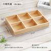Compartimento Grande Bandeja Rectangular de Madera para Almacenamiento de Escritorio Organizador de Varios Caja Decorativa de Madera Retro Juego de Cinco Piezas