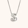 Collar de Diseño de Nicho de Moda Transfronterizo Ins Europeo y Americano Acero Inoxidable Chapado en Oro de 18 Quilates Collar con Letras de Burbuja de Alta Gama para Mujer