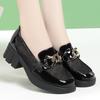 Mocasines de Malla para Mujer, Nuevo Estilo Verano 2025, Tacón Grueso, Suela Gruesa, Sin Cordones, Versátiles, Estilo Británico, Zapatos de Malla y Cuero