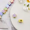 Flor de Cinco Pétalos Dibujo Animado Cuentas Espaciadoras Cadena para Teléfono Móvil Accesorios Cuentas Espaciadoras Aleación Colorida Accesorios DIY Joyería Colorida