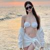 Top de tubo dividido Pure Wish Falda con abertura Bikini con abertura Lindo Sencillo Moda Sexualidad Vacaciones en la Playa Traje de baño para Aguas Termales