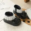 Zapatos para bebés y niños pequeños, botas, botines cortos de princesa de suela blanda, zapatos para bebés, zapatos pequeños de cuero para primavera y otoño, zapatos de suela blanda para niñas