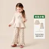 Ropa Infantil Amila 2026 Nuevas Llegadas de Invierno Niñas Estampado de Dibujos Animados Ropa de Casa Conjunto de Pijama con Volantes para Niños