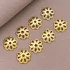 Chapado en Oro de 18K Cobre Flor Hueca Tridimensional Tapa de Cuenta Tapa de Flor Hueca de Flor Tridimensional de Cobre Chapado en Oro de 18K Accesorios de Cuenta Espaciadora para Collar Pulsera Hecha a Mano